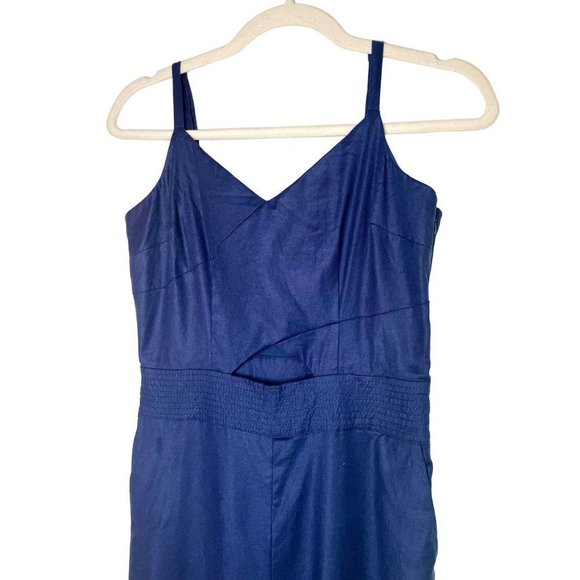 Ramy Brook Noel cutout jumpsuit spaghetti strap linen jumpsuit Sz. 2 - Picture 4 of 8